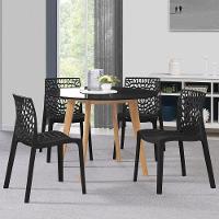 Kit 04 Cadeiras Sala De Jantar Gruvyer F03 Preto - 6