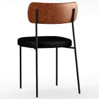 Kit 06 Cadeiras Para Sala De Jantar Melina Camel Preto - 2