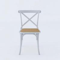 Kit 8 Cadeiras Jantar Katrina X Branca Assento Bege Aço Bege - 11