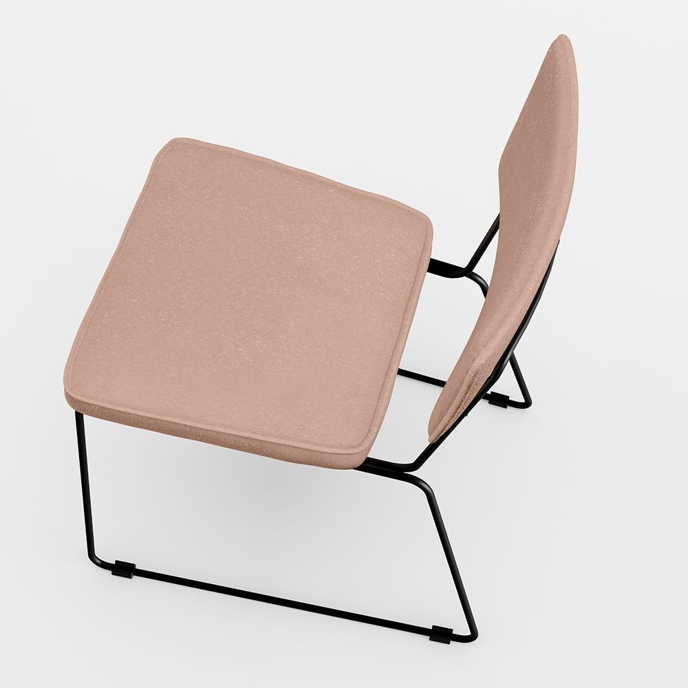 Kit 04 Cadeiras Estofada Para Sala De Jantar Base Aço Rosê - 2