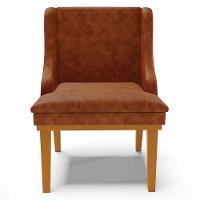 Kit 4 Cadeiras Decorativas Sala De Jantar Base Fixa De Madeira Firenze Pu Nozes/castanho G19 - 5