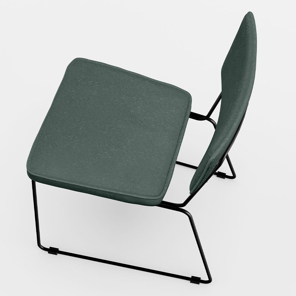 Kit 06 Cadeiras Estofada Para Sala Base Em Aço Verde Musgo - 2