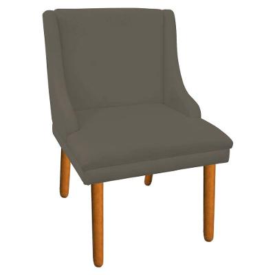 Kit 10 Cadeiras de Jantar Suede Pés Palito Marrom Rato