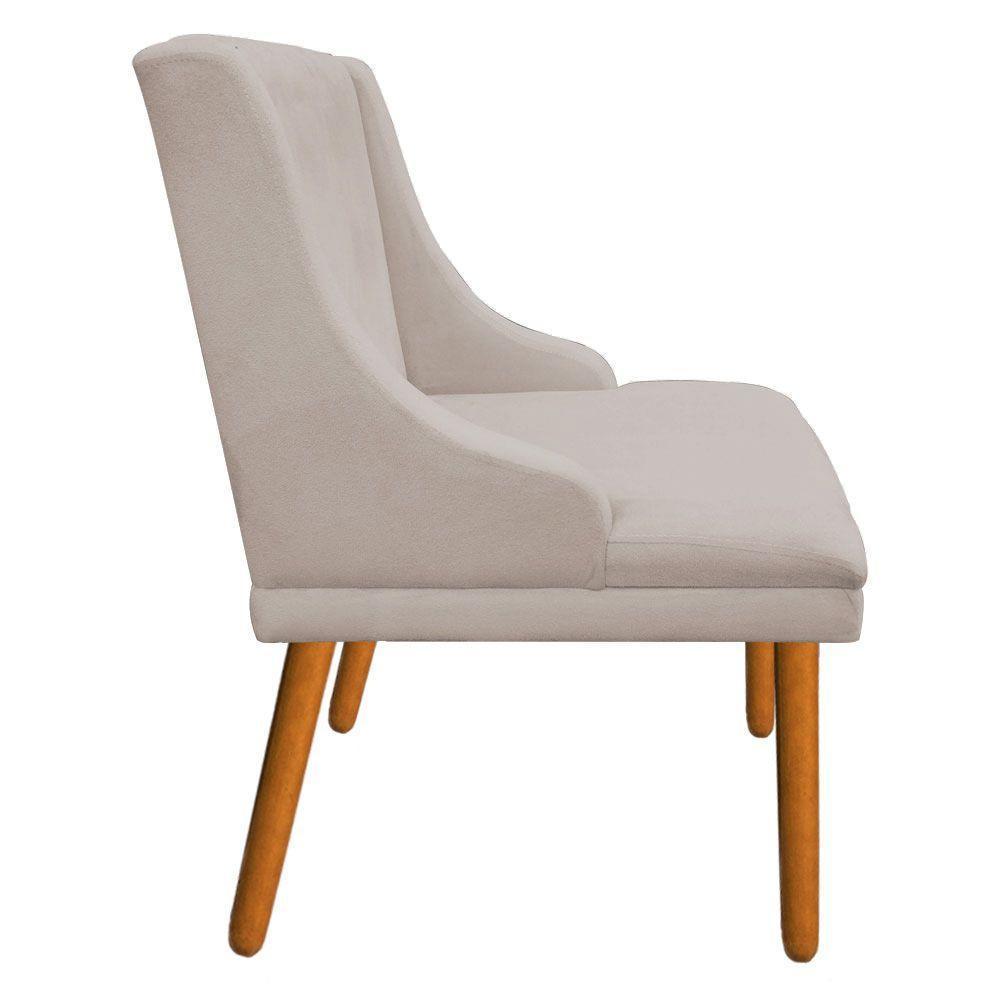 Cadeira de Jantar Liz Suede Bege - Drossi - 2