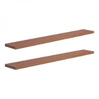 Kit 2 Prateleiras 70 X 10cm Freijó Suporte Invisível - 3