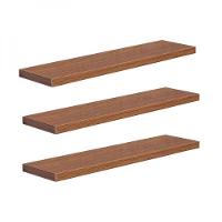 Kit 3 Prateleiras 60 X 15cm Freijó Suporte Invisível - 11