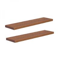 Kit 2 Prateleiras 50 X 10cm Freijó Suporte Invisível - 2