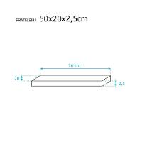 Kit 2 Prateleiras 50 x 20cm Branco Espessura 25mm Invisível - 7