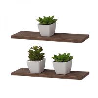 Kit 2 Prateleiras 50 X 20cm Nogal Suporte Invisível - 1