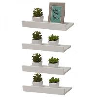 Kit 4 Prateleiras Porta Quadros 40 x 15cm Branca - 2