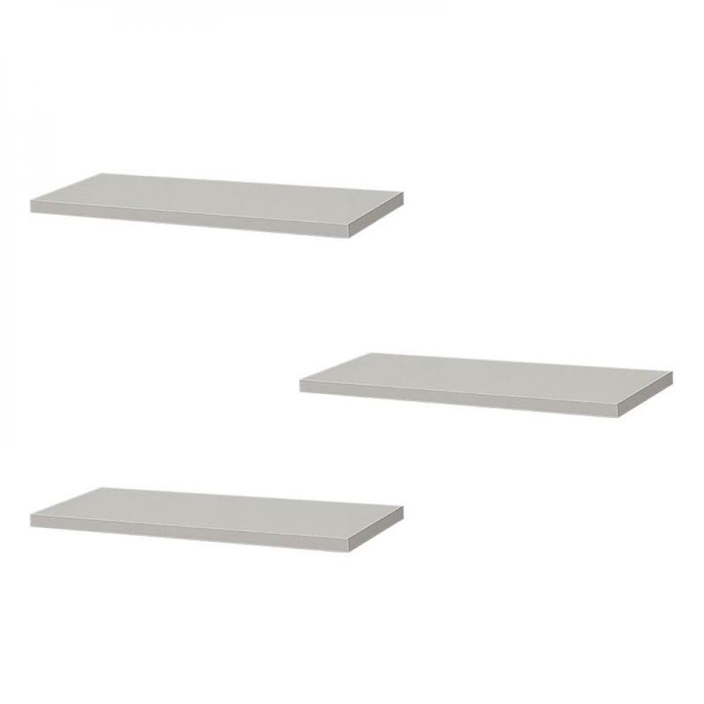 Kit 3 Prateleiras 40 X 20cm Branca Suporte Invisível - 1