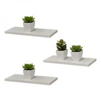 Kit 3 Prateleiras 40 X 20cm Branca Suporte Invisível - 2