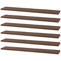 Kit 6 Prateleiras 60 X 20cm Nogal Suporte Invisível - 1
