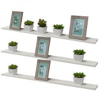 Kit 3 Prateleiras 100 X 15cm Branca Suporte Invisível - 3