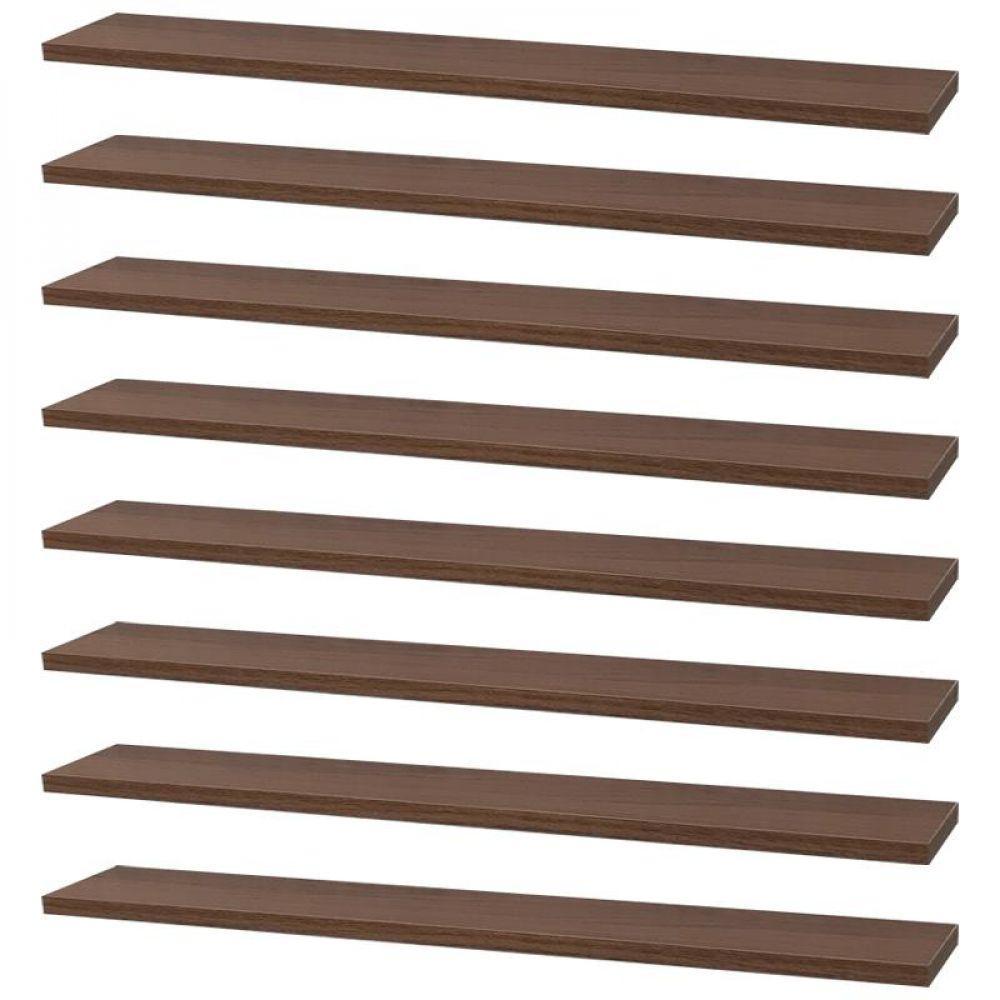 Kit 8 Prateleiras 60 X 20cm Nogal Suporte Invisível - 1