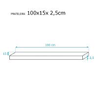 Kit 3 Prateleiras 100 x 15cm Branco Espessura 25mm Invisível - 5