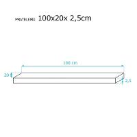 Prateleira 100 x 20cm Branco Espessura 25mm Invisível - 6