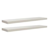 Kit 2 Prateleiras 80 x 20cm Branco Espessura 25mm Invisível - 1