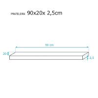 Kit 2 Prateleiras 90 x 20cm Branco Espessura 25mm Invisível - 6