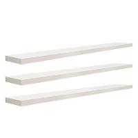 Kit 3 Prateleiras 100 x 20cm Branco Espessura 25mm Invisível - 1