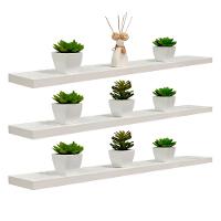 Kit 3 Prateleiras 100 x 20cm Branco Espessura 25mm Invisível