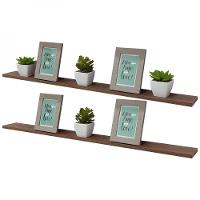 Kit 2 Prateleiras 100 X 20cm Nogal Suporte Invisível