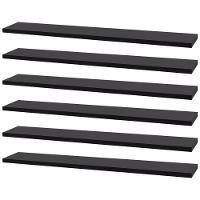 Kit 6 Prateleiras 50 X 20cm Preta Suporte Invisível - 1