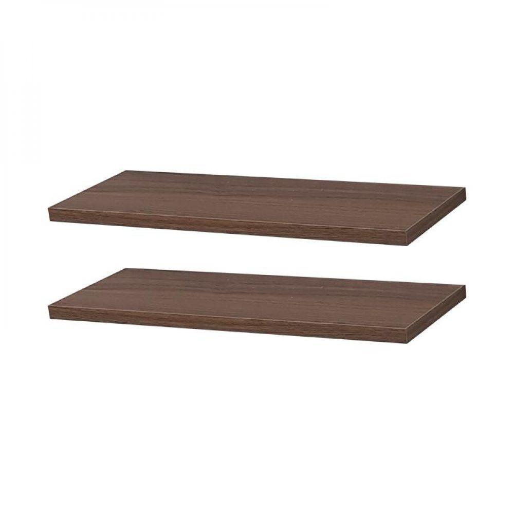 Kit 2 Prateleiras 40 x 10cm Nogal Suporte Invisível - 1