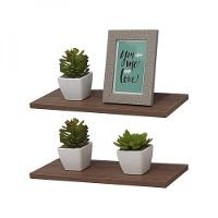 Kit 2 Prateleiras 40 x 10cm Nogal Suporte Invisível - 2