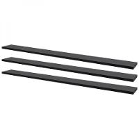 Kit 3 Prateleiras 100 X 20cm Preta Suporte Invisível - 1