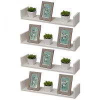 Kit 4 Prateleiras U 60 X 15cm Branca Suporte Invisível - 1