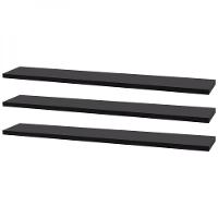 Kit 3 Prateleiras 60 X 20cm Preta Suporte Invisível - 1