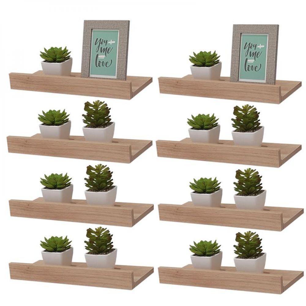 Kit 8 Prateleiras Porta Quadros 60 X 10cm Suporte Invisível - 3