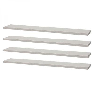 Kit 4 Prateleiras 60 X 10cm Branca Suporte Invisível