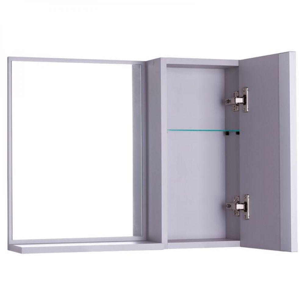 Espelho para Banheiro com Armário Cinza Claro Barra Vertical - 2