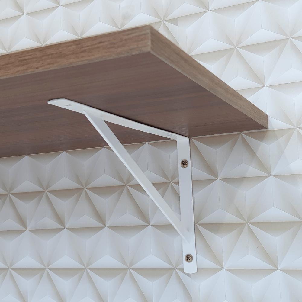 Prateleira 100 X 30cm Nogal Com Mão Francesa - 3