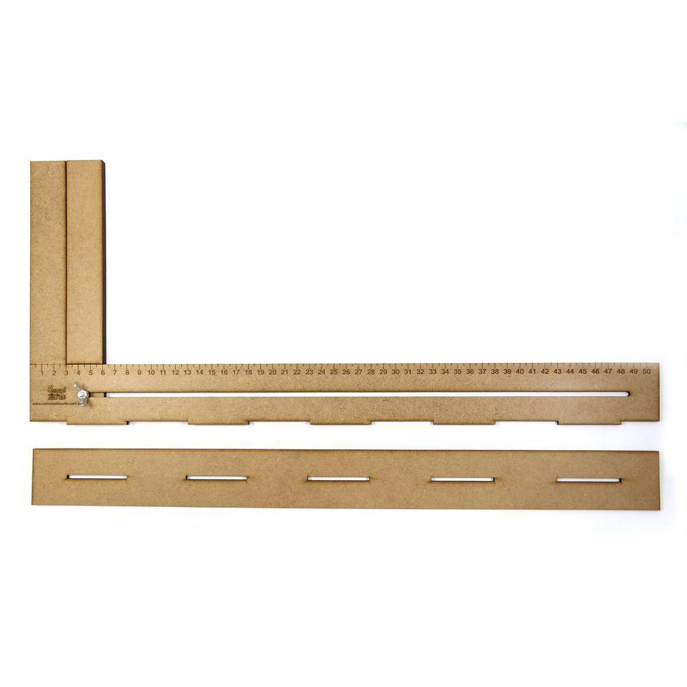 Régua Para Cabelo de Boneca Mdf 50 Cm - 3