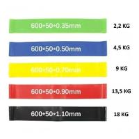 Kit 5 Faixas Elásticas Thera Band Com 5 Níveis Fisioterapia - 3