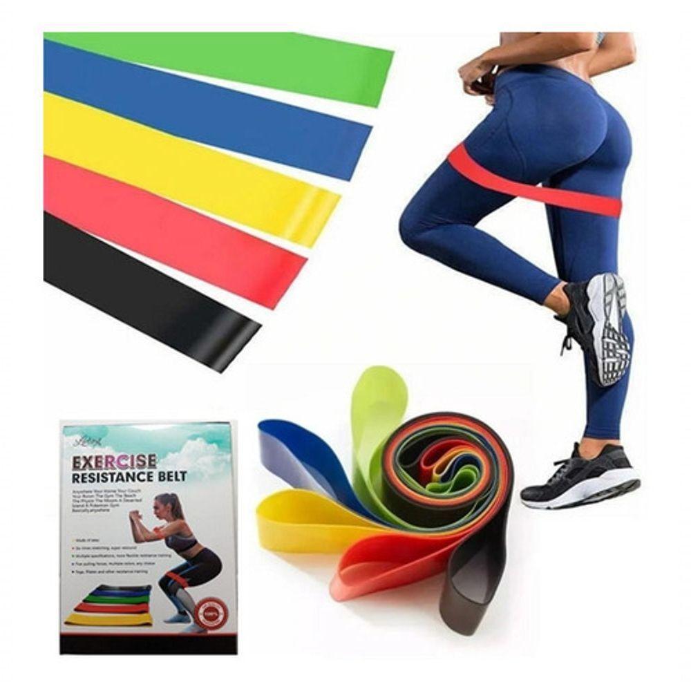 Kit 5 Faixas Elásticas Thera Band Com 5 Níveis Fisioterapia - 2