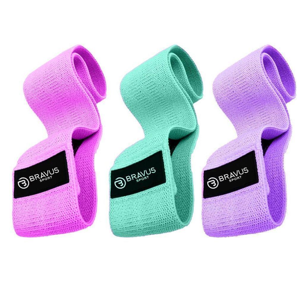 Kit 3 Faixa Elasticas De Exercicios Hip Resistance Bands - 3
