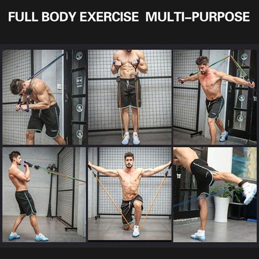 Kit Elásticos Para Exercícios De Resistência Fit Treino - 6