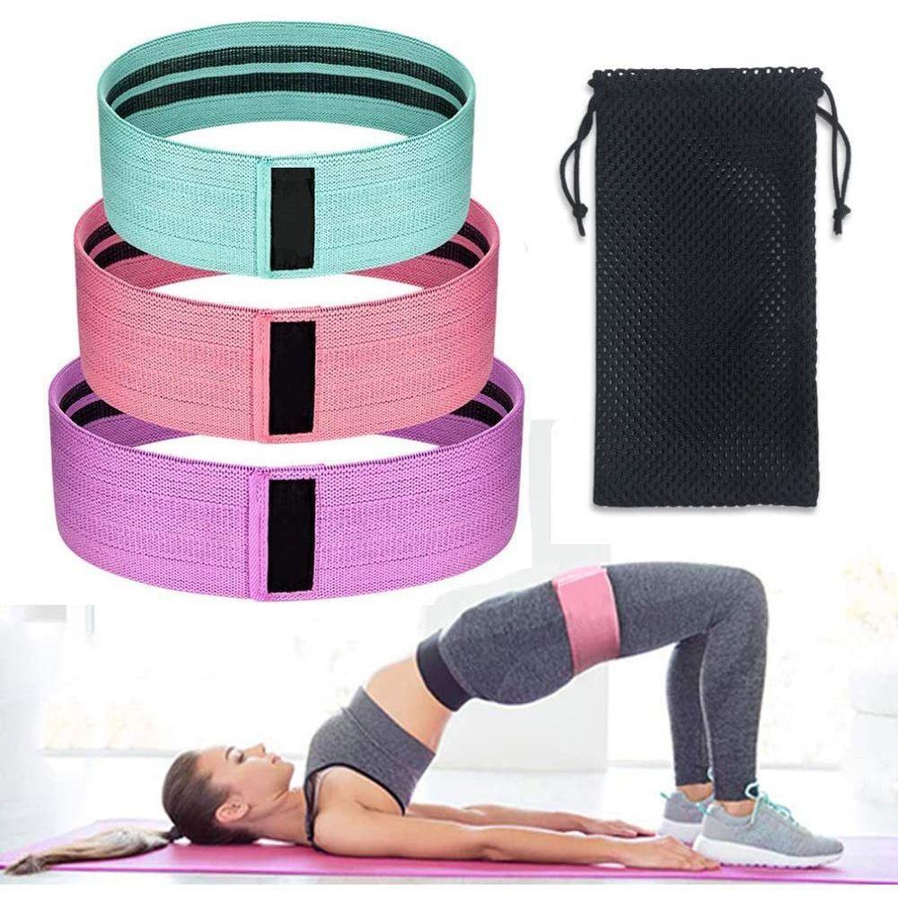Kit 3 Faixa Elasticas De Exercicios Hip Resistance Bands - 1