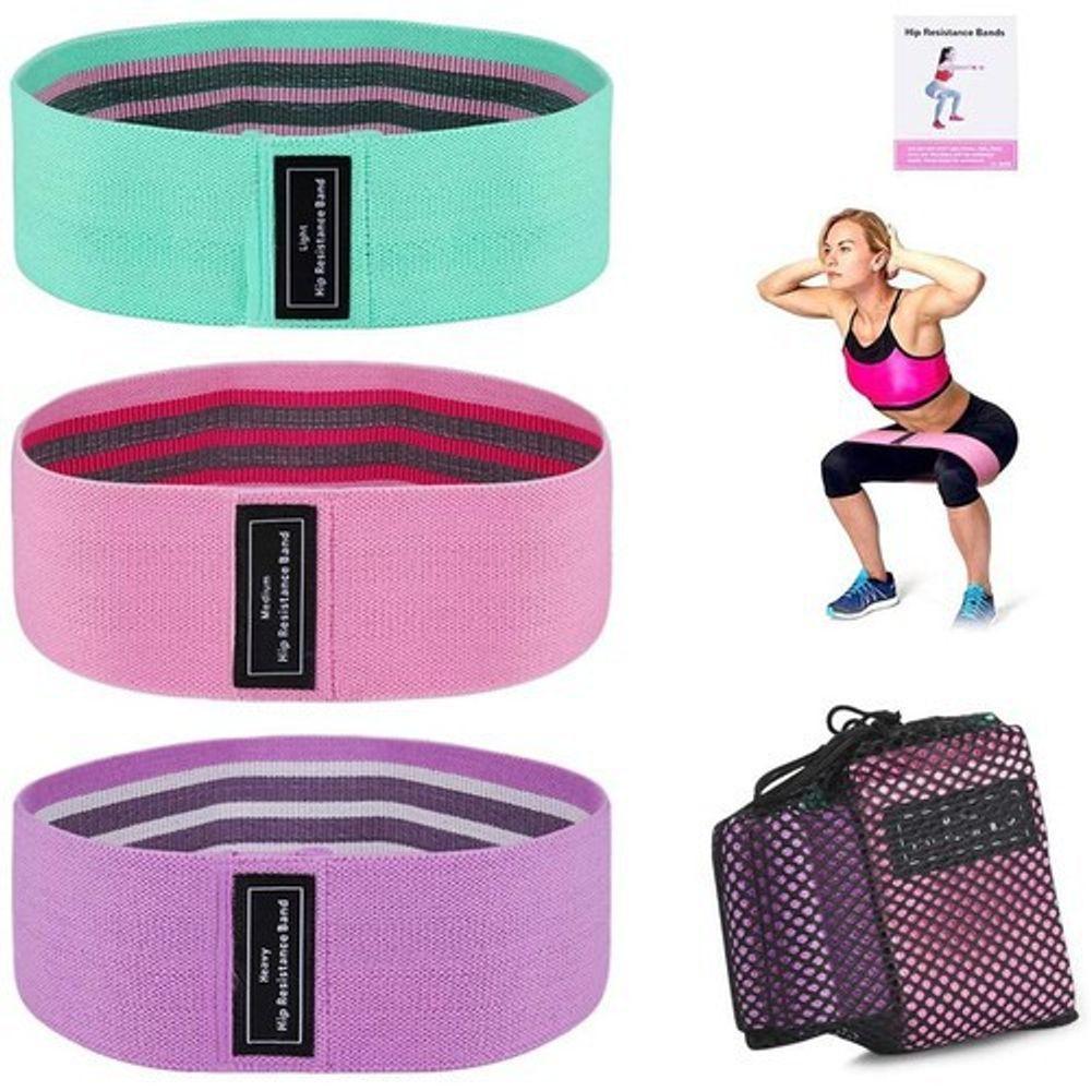 Kit 3 Faixa Elasticas De Exercicios Hip Resistance Bands - 4
