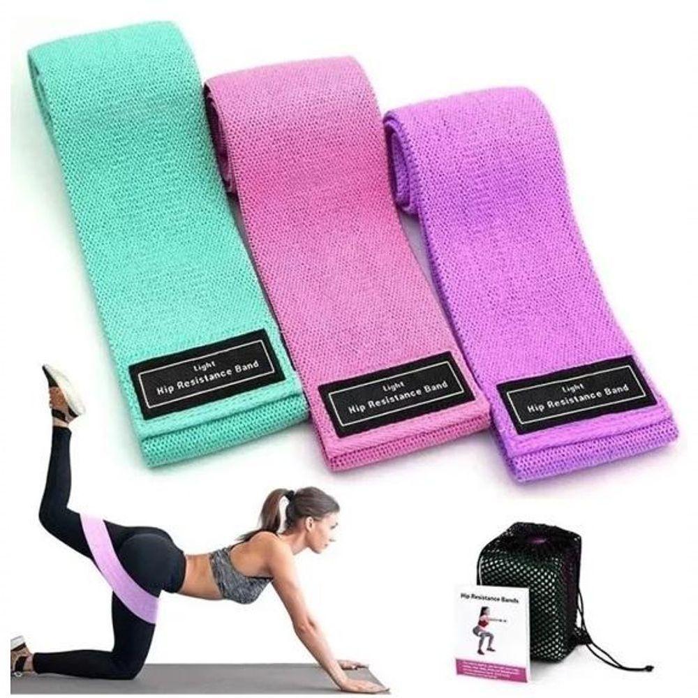 Kit 3 Faixas Elásticas De Exercício Hip Resistance Bands - 1