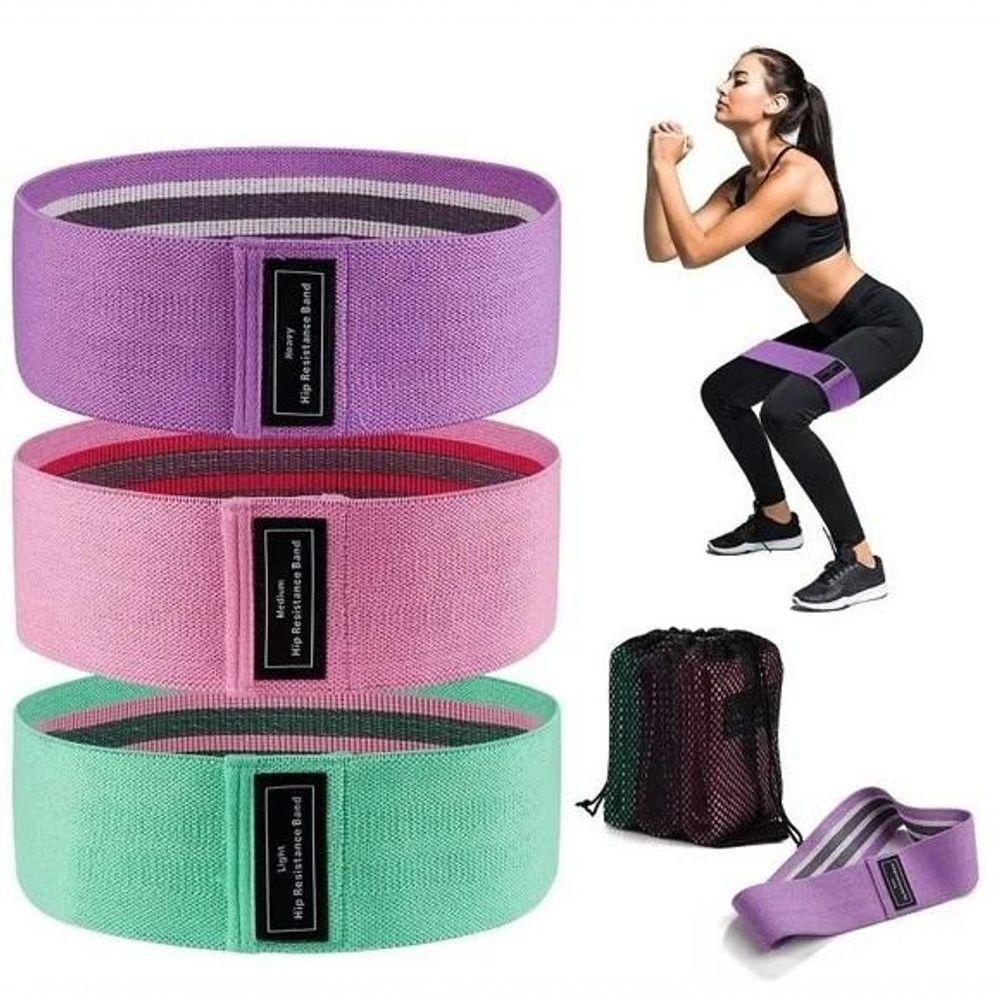 Kit 3 Faixas Elásticas De Exercício Hip Resistance Bands - 2
