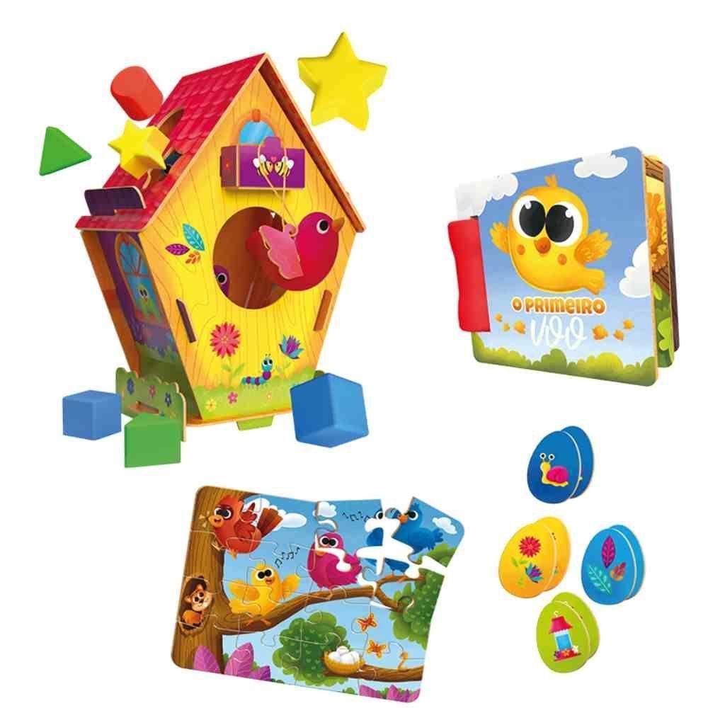 Jogo Super Combo Piu-piu Formas Divertidas - Madeira - Brincadeira De Criança - 1