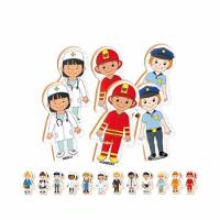 Jogo Da Memória - Profissões - Madeira - 2013 - Brincadeira De Criança - 1