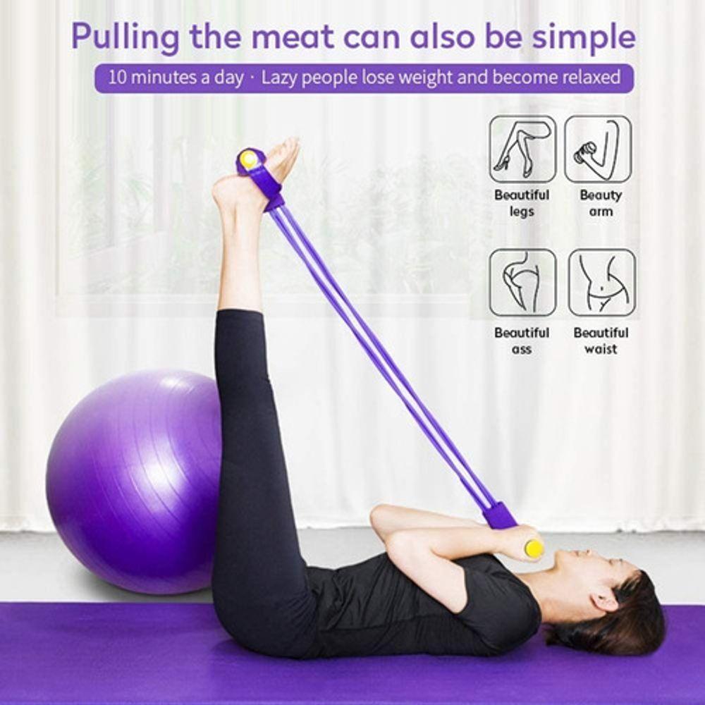 Extensor Elástico C/Pedal Para Exercício Fitness Funcional - 2