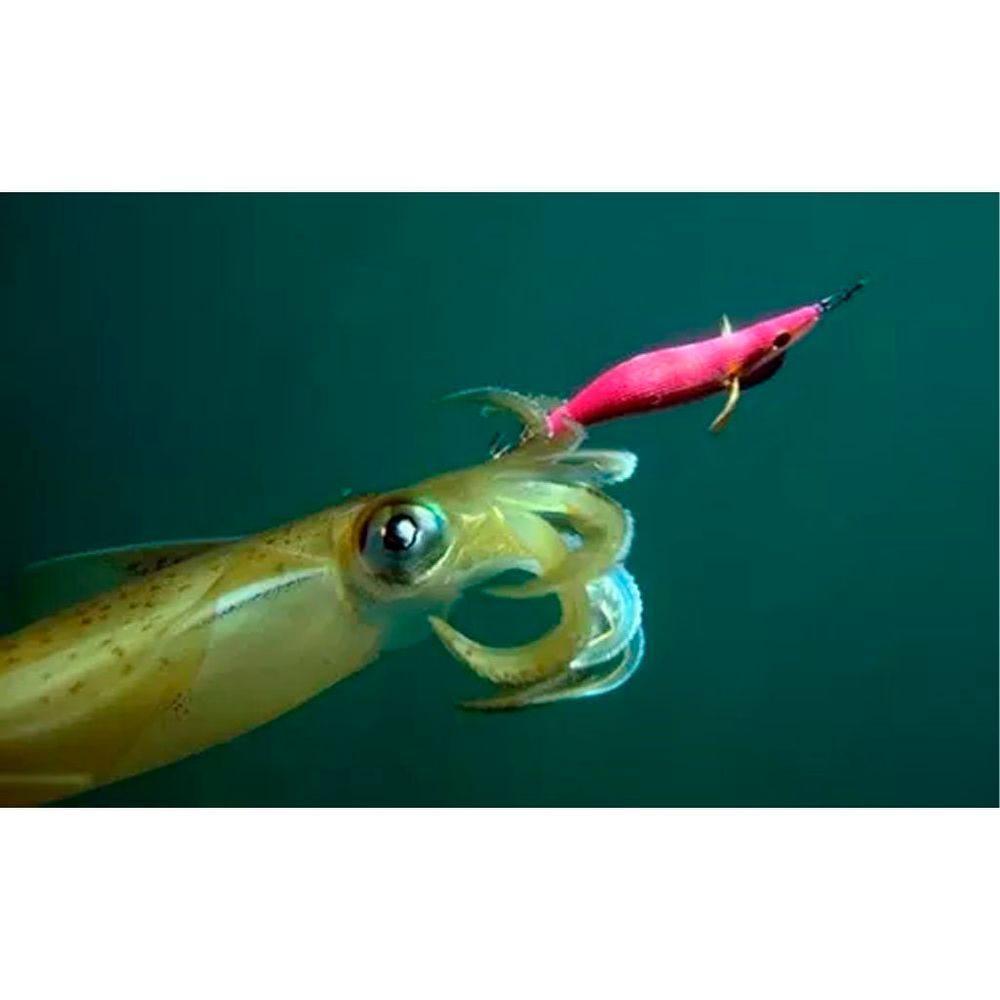 Kit 2 Isca Artificial Zangarilho Escuro 13cm Pesca Lula 24 Fisgas - 2