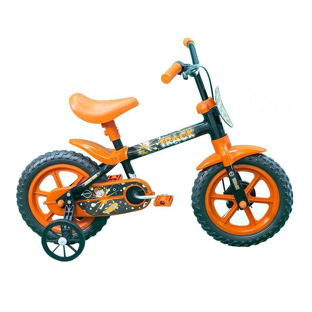Bicicleta Infantil Track Arco Íris Aro-12 Preto/Laranja - 1